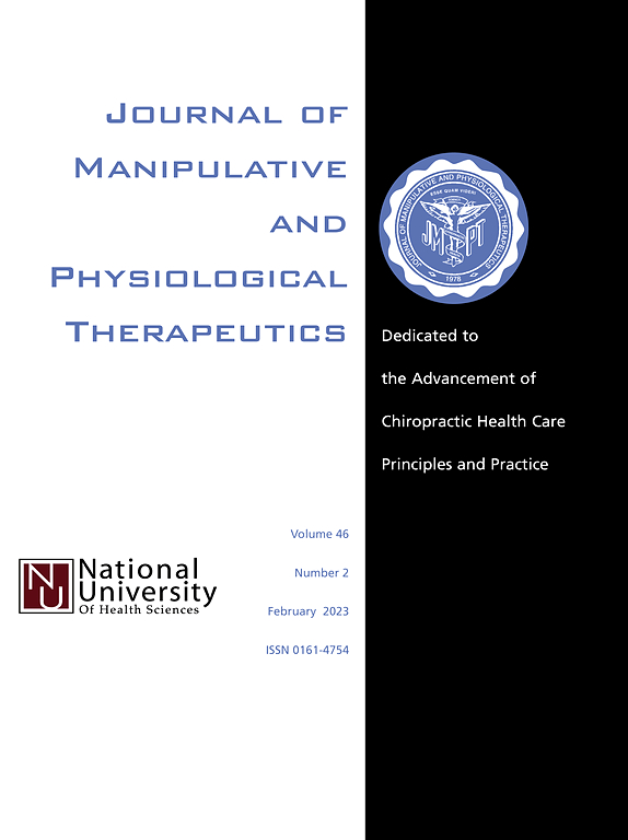 Go to journal home page - Journal of Manipulative and Physiological Therapeutics